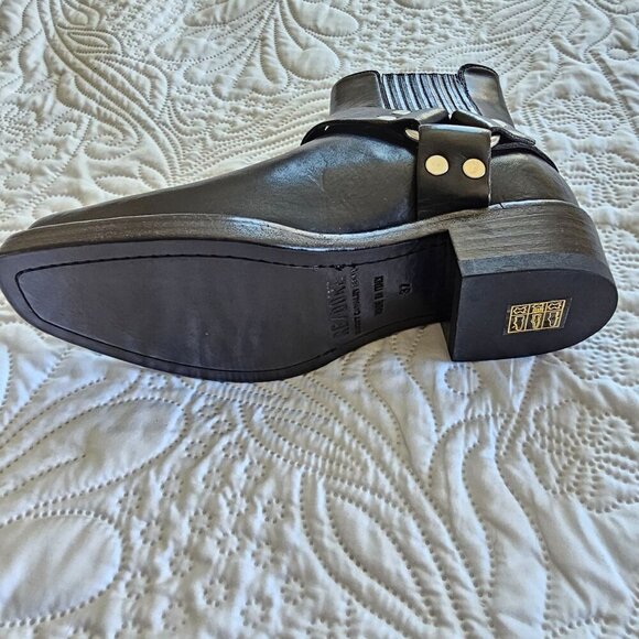 ONE BOOT, RIGHT FOOT, Re/Done Short Cavalry Boot Black Leather, Italy, Size 37 - Picture 7 of 11